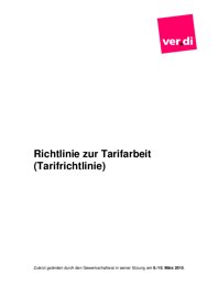 Vorschau 1 von Richtlinie-zur-Tarifarbeit-Tarifrichtlinie-Stand-Maerz-2015.pdf